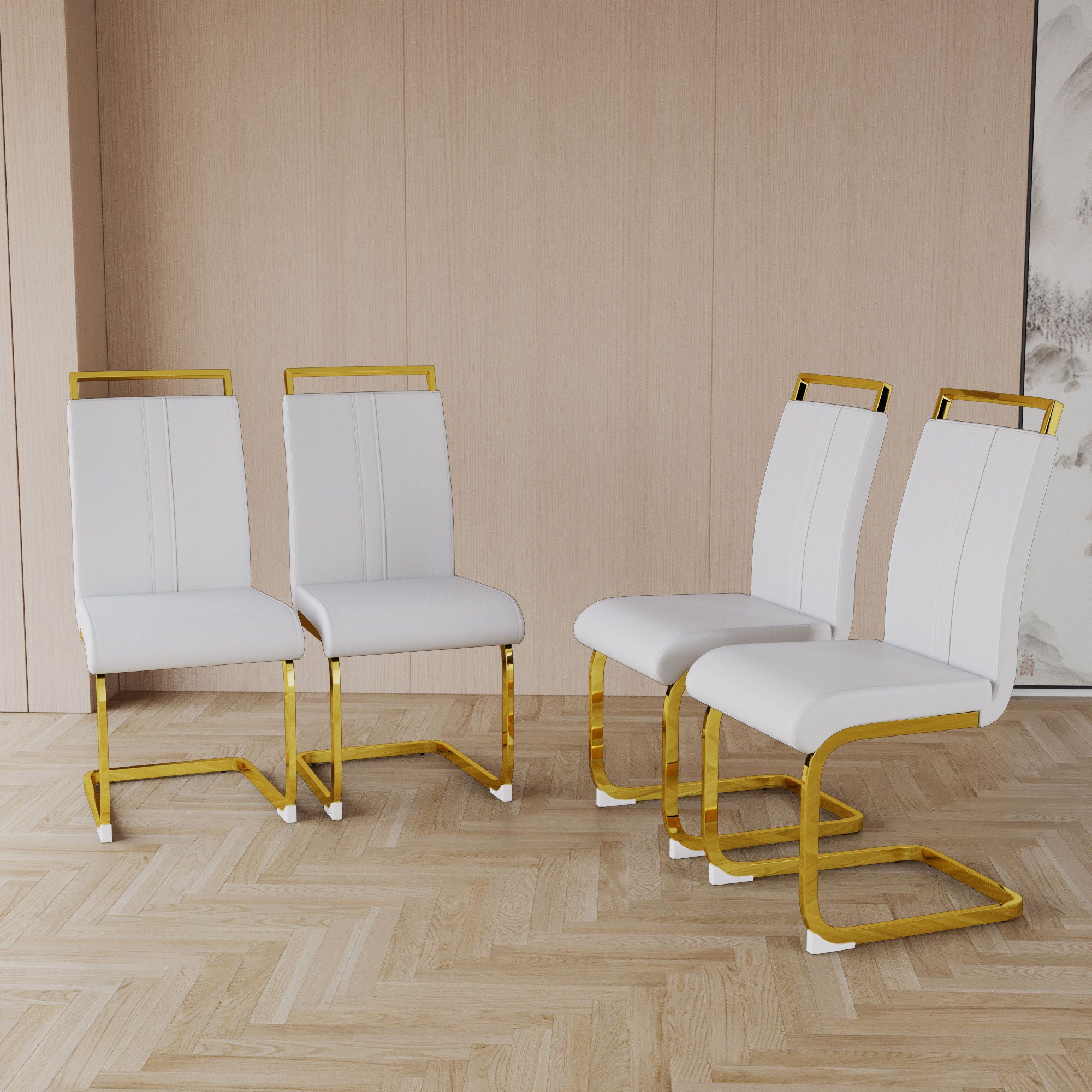 Side Dining Room Chair, Padded Seat High Back