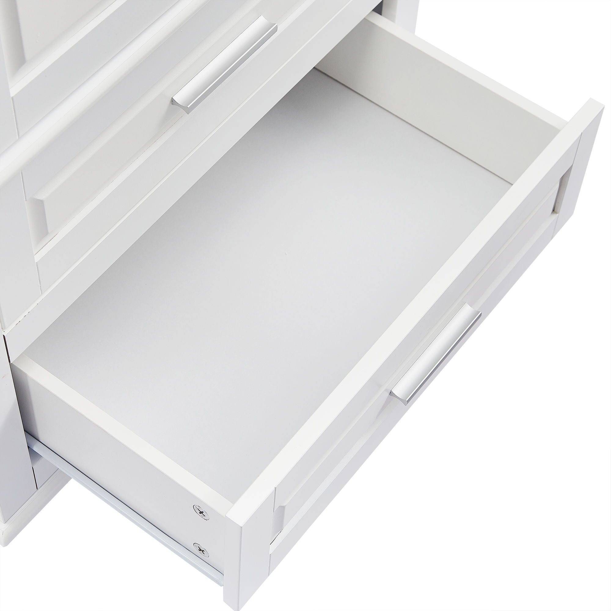 Tall Storage Cabinet With 2 Drawers For Bathroom