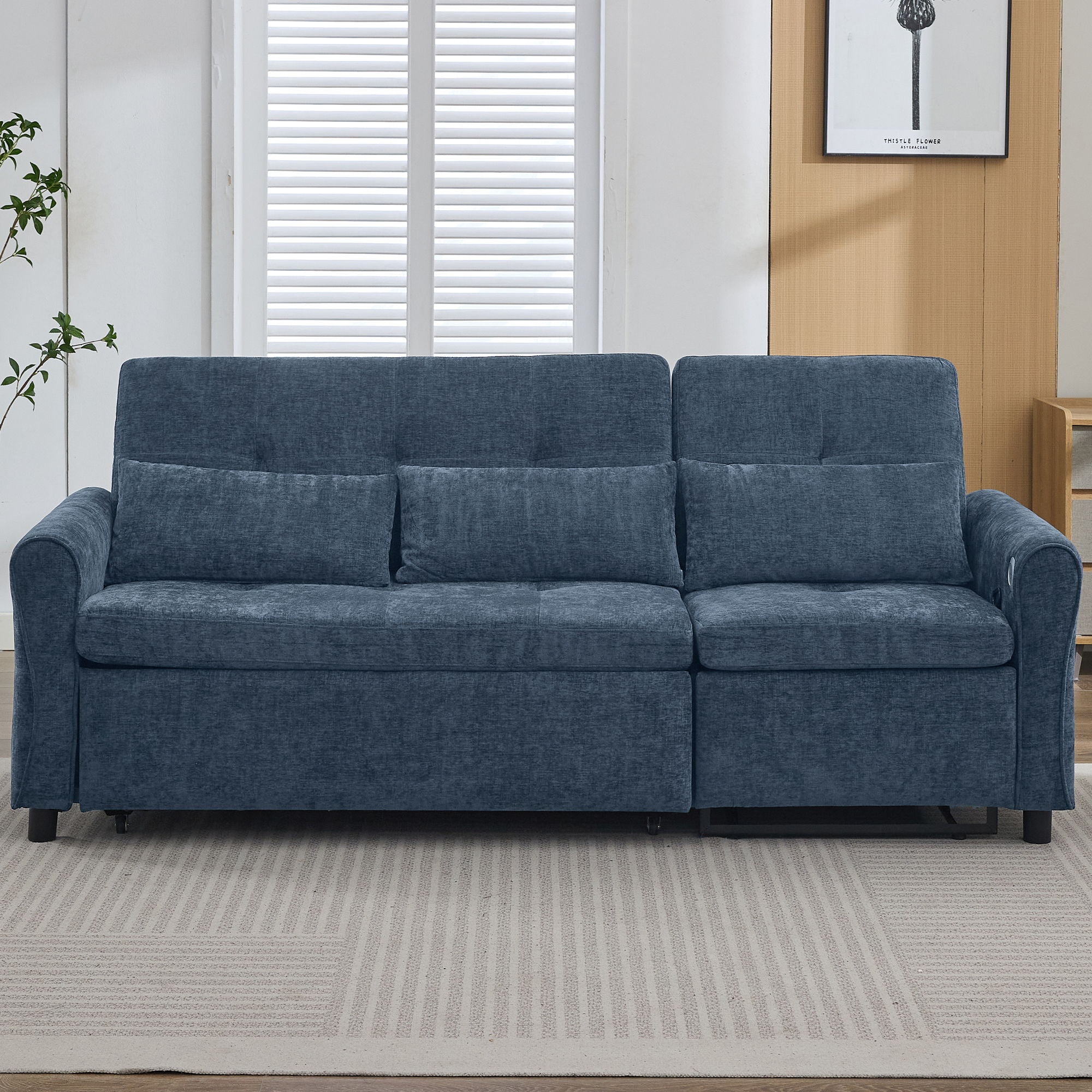 3 Seater Sofa Bed And Reversible Recliner