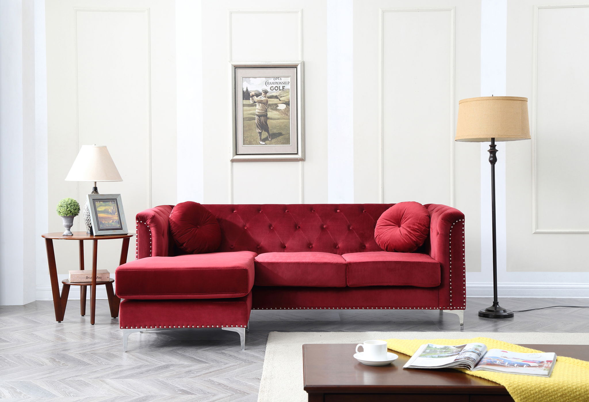 Soft y Micro Suede Sofa Chaise
