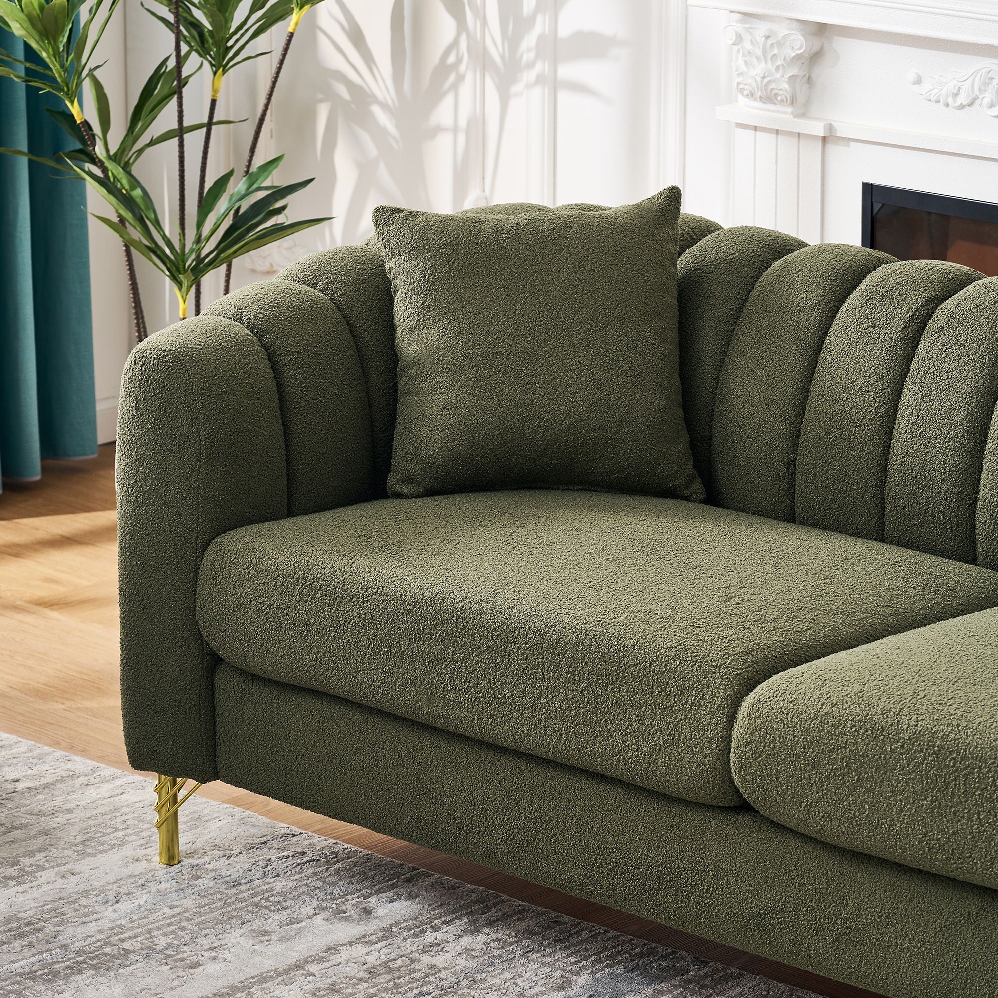 Oversized Sofa, Deep Tufted Couch