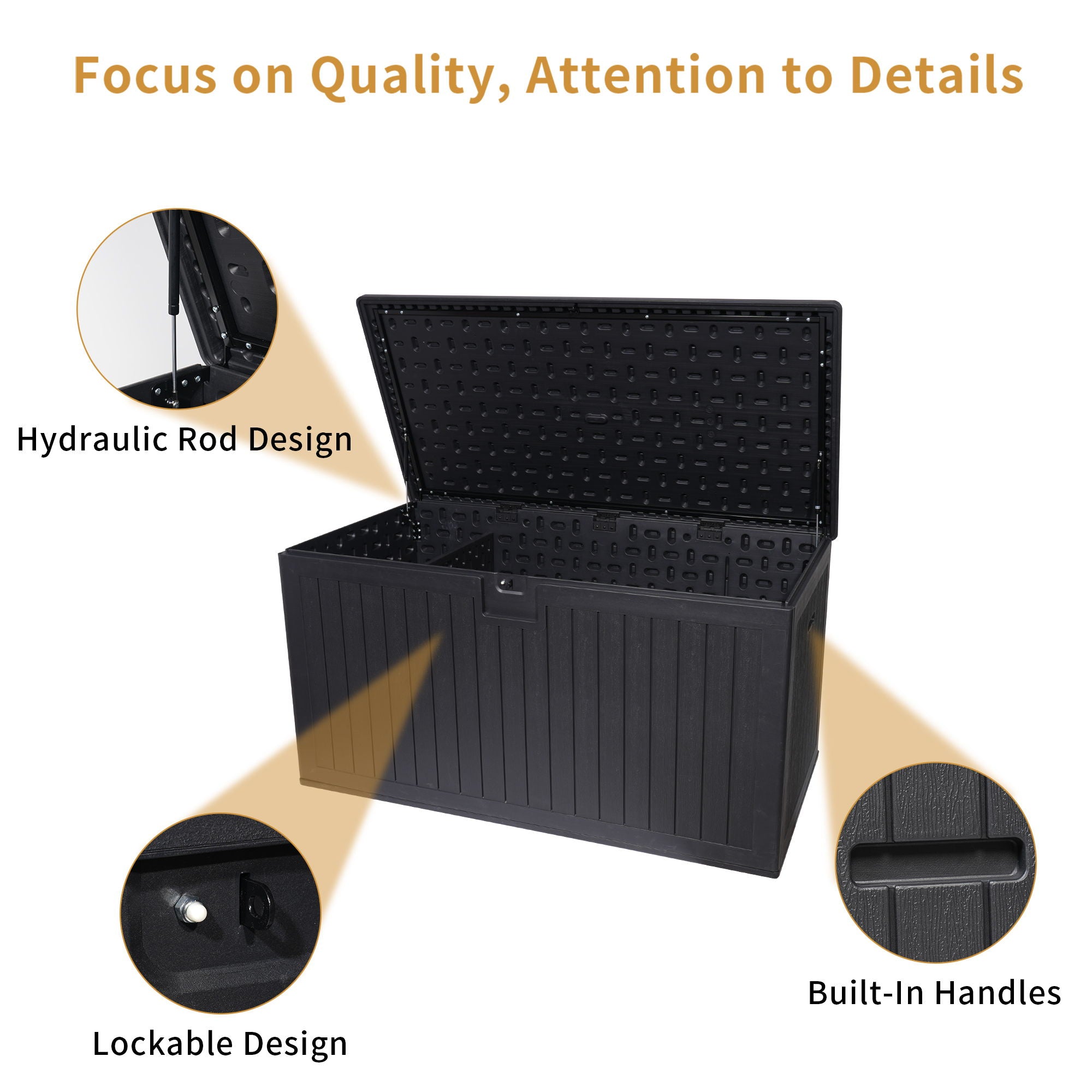 Outdoor Large Storage Box With Lockable Storage Containers