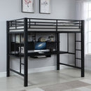 Avalon  Workstation Loft Bed Black