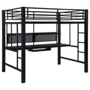 Avalon  Workstation Loft Bed Black