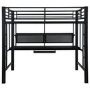 Avalon  Workstation Loft Bed Black