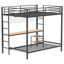 Campus  Workstation Bunk Bed Matte Black