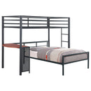 Fisher  Over  Workstation Loft Bed Set Gunmetal