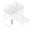 Fisher  Over  Workstation Loft Bed Set Gunmetal