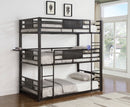 Rogen Metal  Triple Bunk Bed Dark Bronze