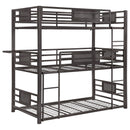 Rogen Metal  Triple Bunk Bed Dark Bronze