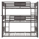 Rogen Metal  Triple Bunk Bed Dark Bronze