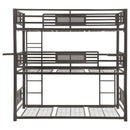 Rogen Metal  Triple Bunk Bed Dark Bronze