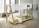 Wyatt Wood  Over  Bunk Bed White and Natural