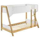 Wyatt Wood  Over  Bunk Bed White and Natural