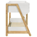 Wyatt Wood  Over  Bunk Bed White and Natural