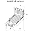 Madison Upholstered LED  Storage Platform Bed Cream