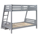 Trisha 2-drawer Wood  Over  Bunk Bed Grey