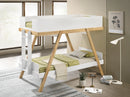 Frankie Wood  Over  Bunk Bed Blue and Natural
