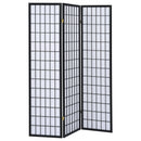 Carrie 3-Panel Room Divider Folding Shoji Screen Black