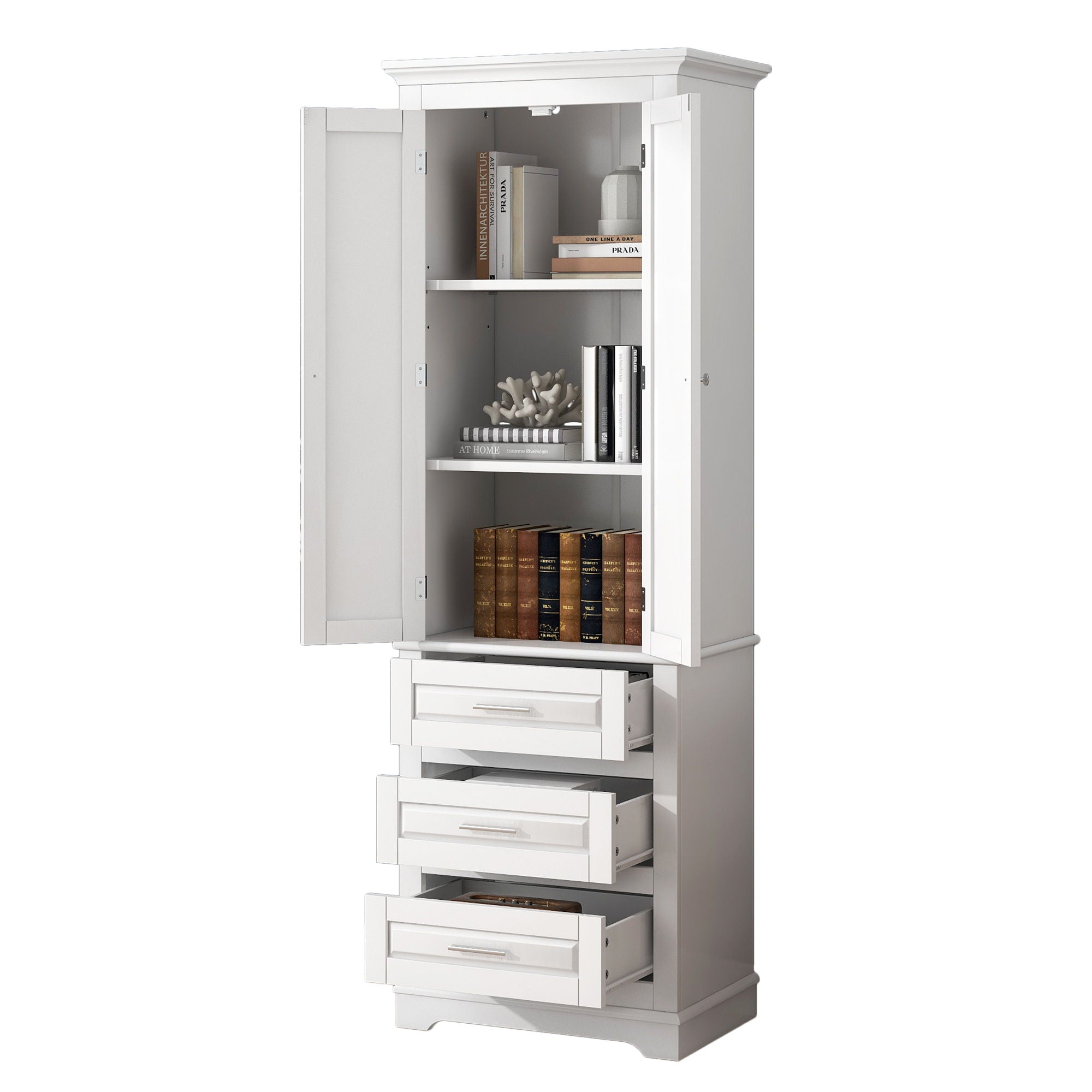 Storage Cabinet With 3 Drawers For Bathroom