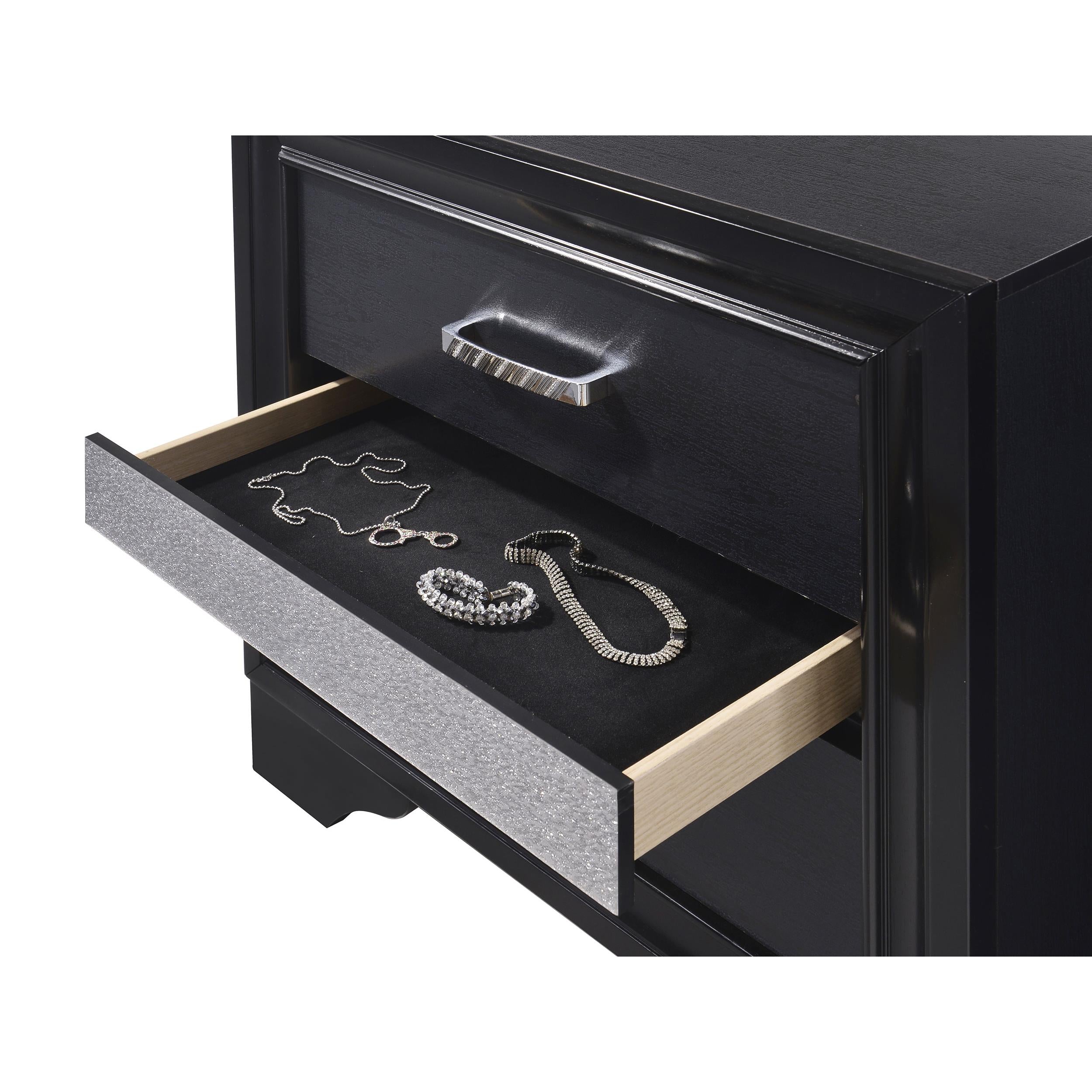 Diamond Modern Furniture COA Miranda 2-Drawer Nightstand 206362 IMAGE 12