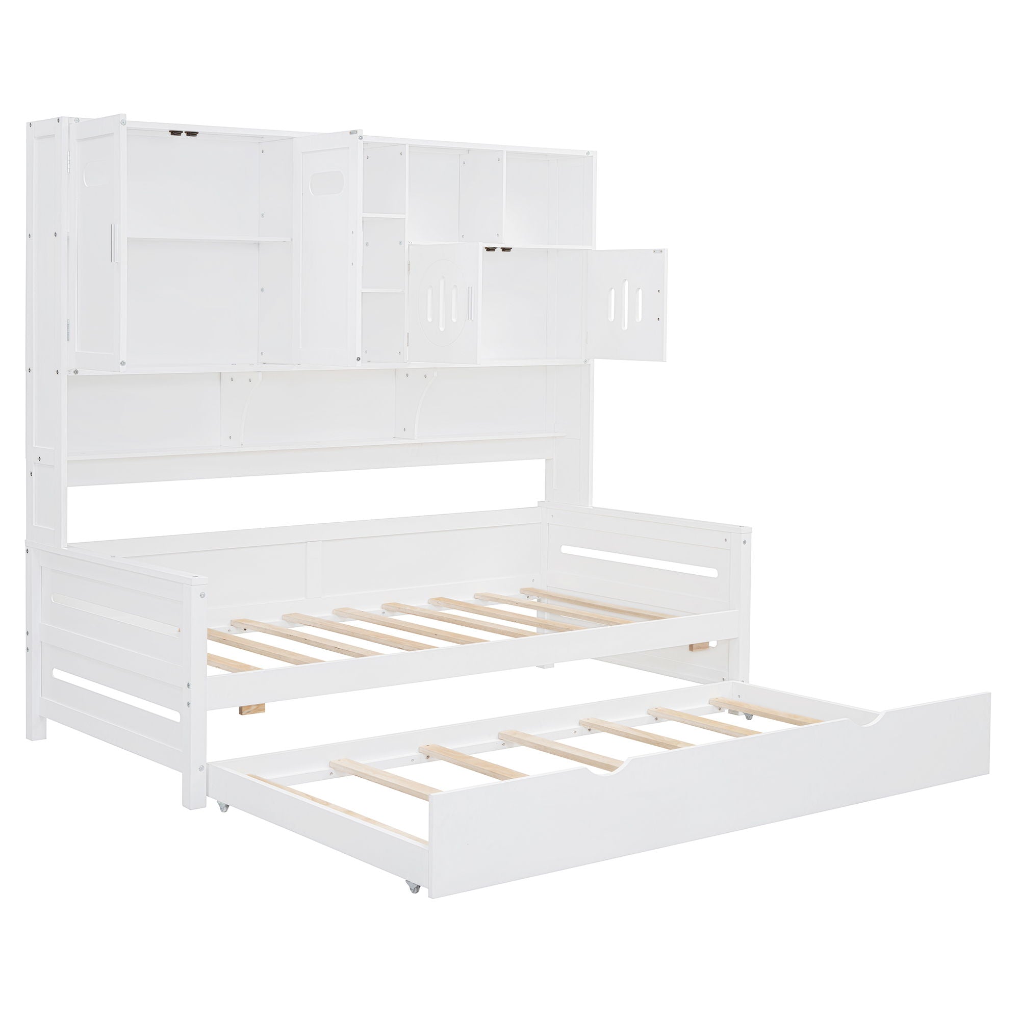 Daybed & All-In-One Cabinet And Shelf