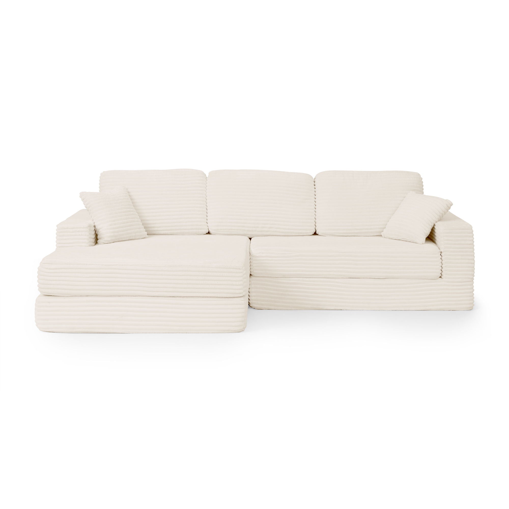 Modern Minimalist L Shape Modular Sectional Sofa, Couch