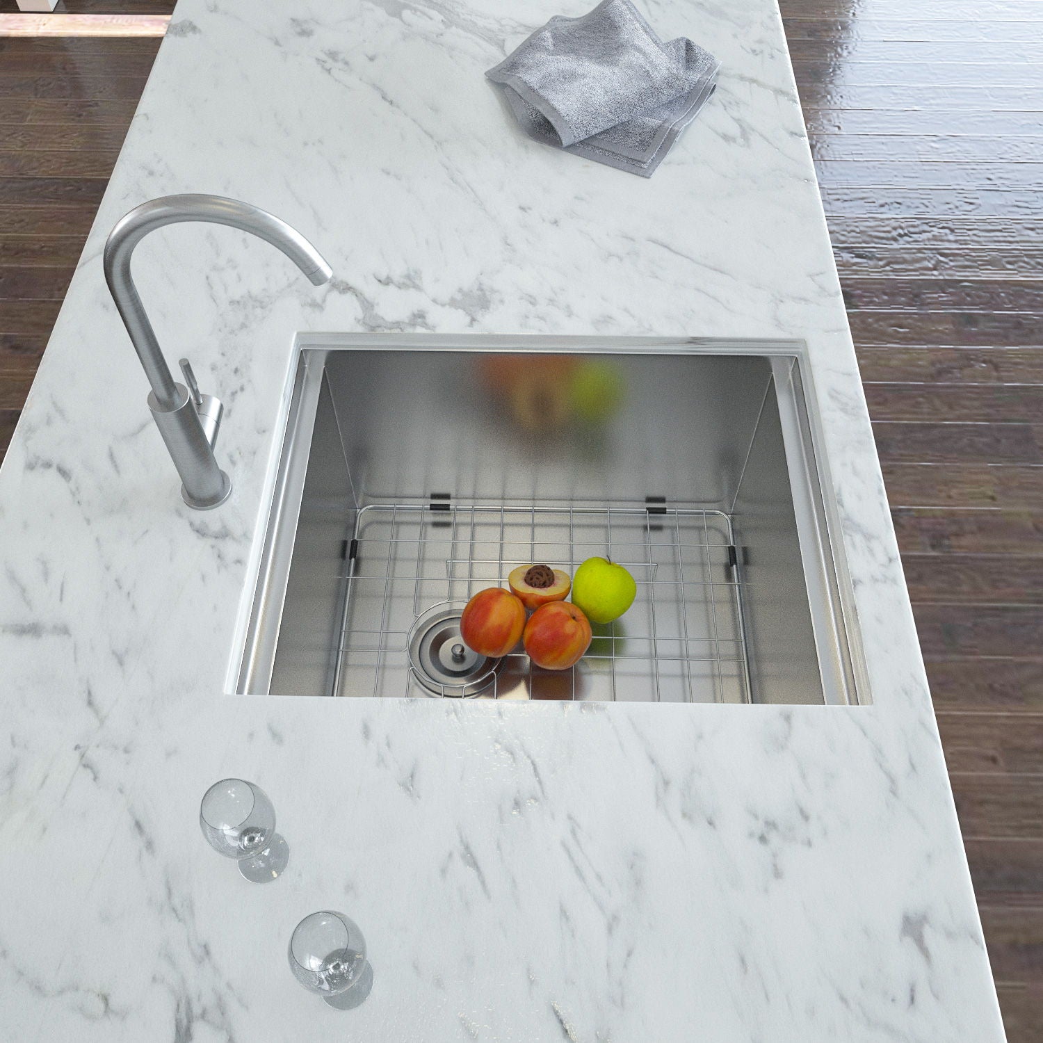 Laundry Workstation Undermount Utility Sink, Deep Single Bowl