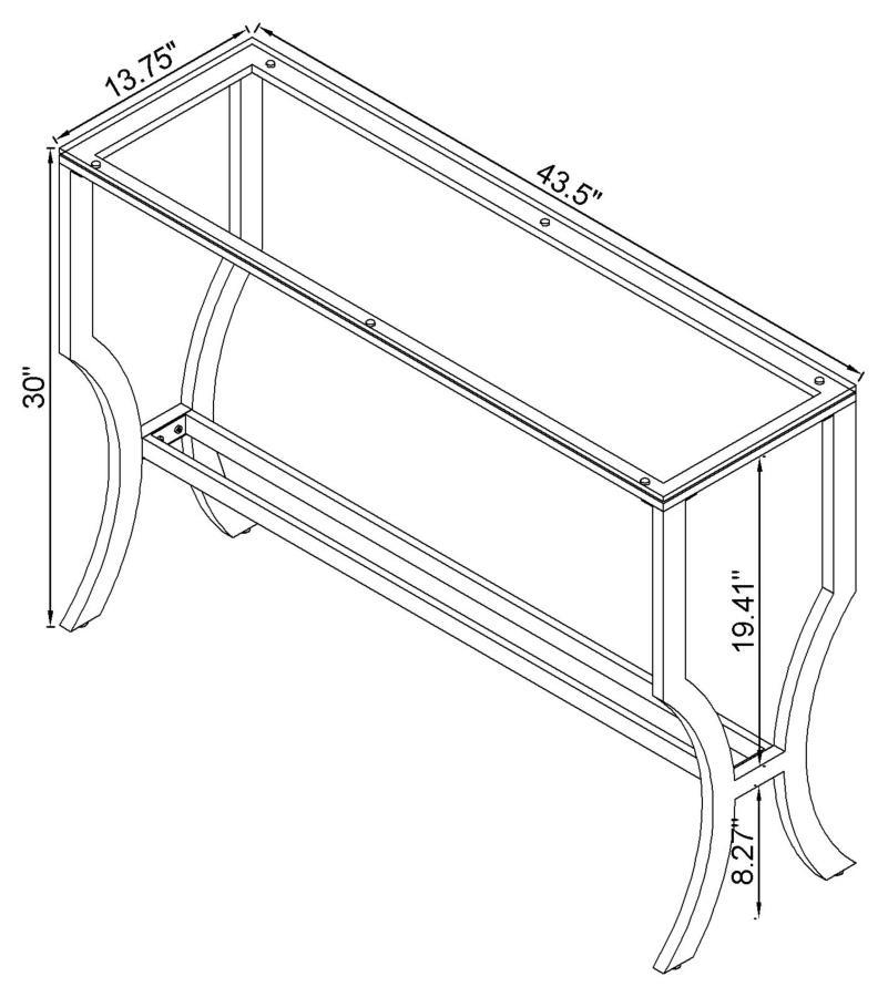Saide - Rectangular Glass Top Table