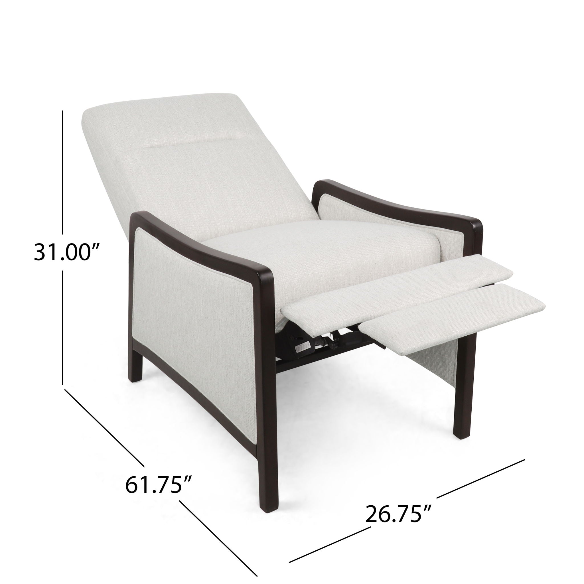Drury - Contemporary Fabric Upholstered Pushback Recliner