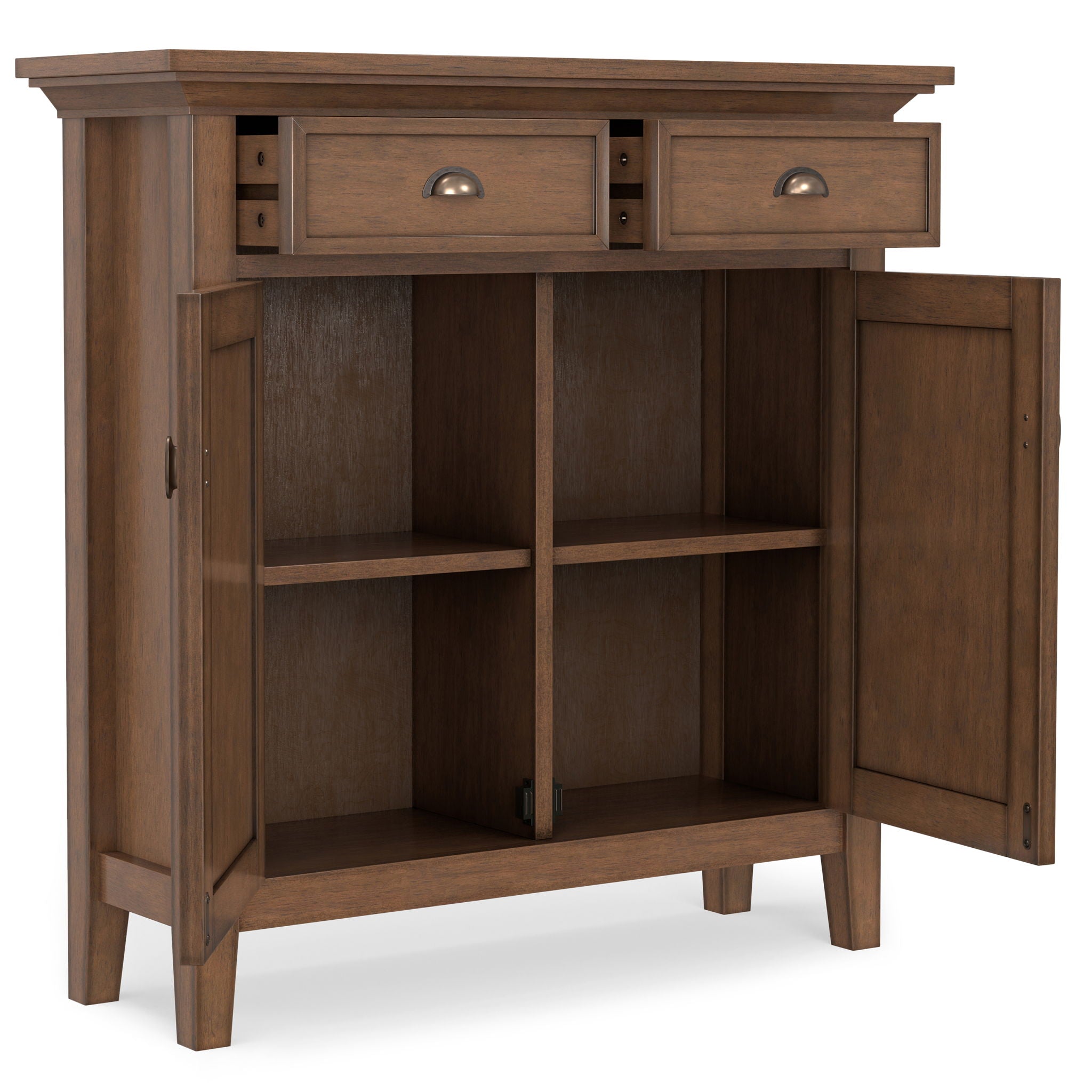 Redmond - Entryway Cabinet With Adjustable Shelves And Drawers - Brown