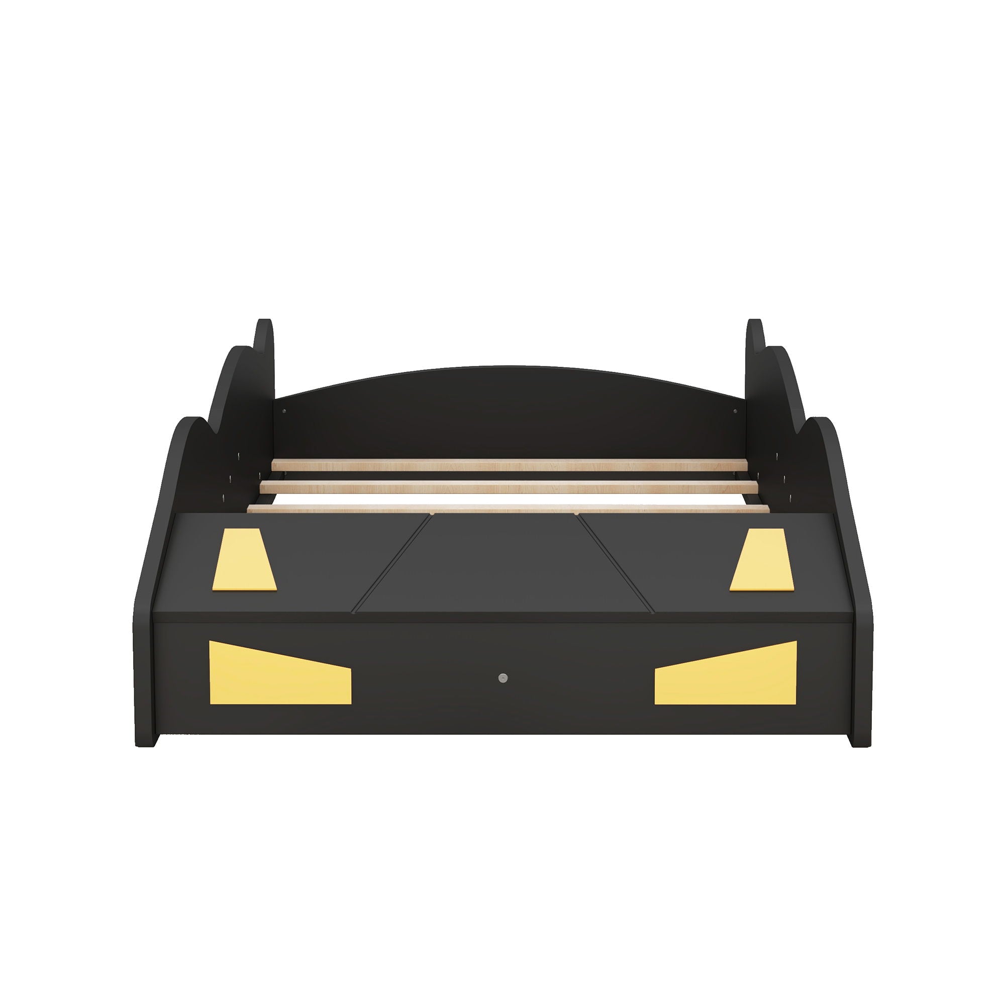 Race Car Shaped Platform Bed With Wheels And Storage