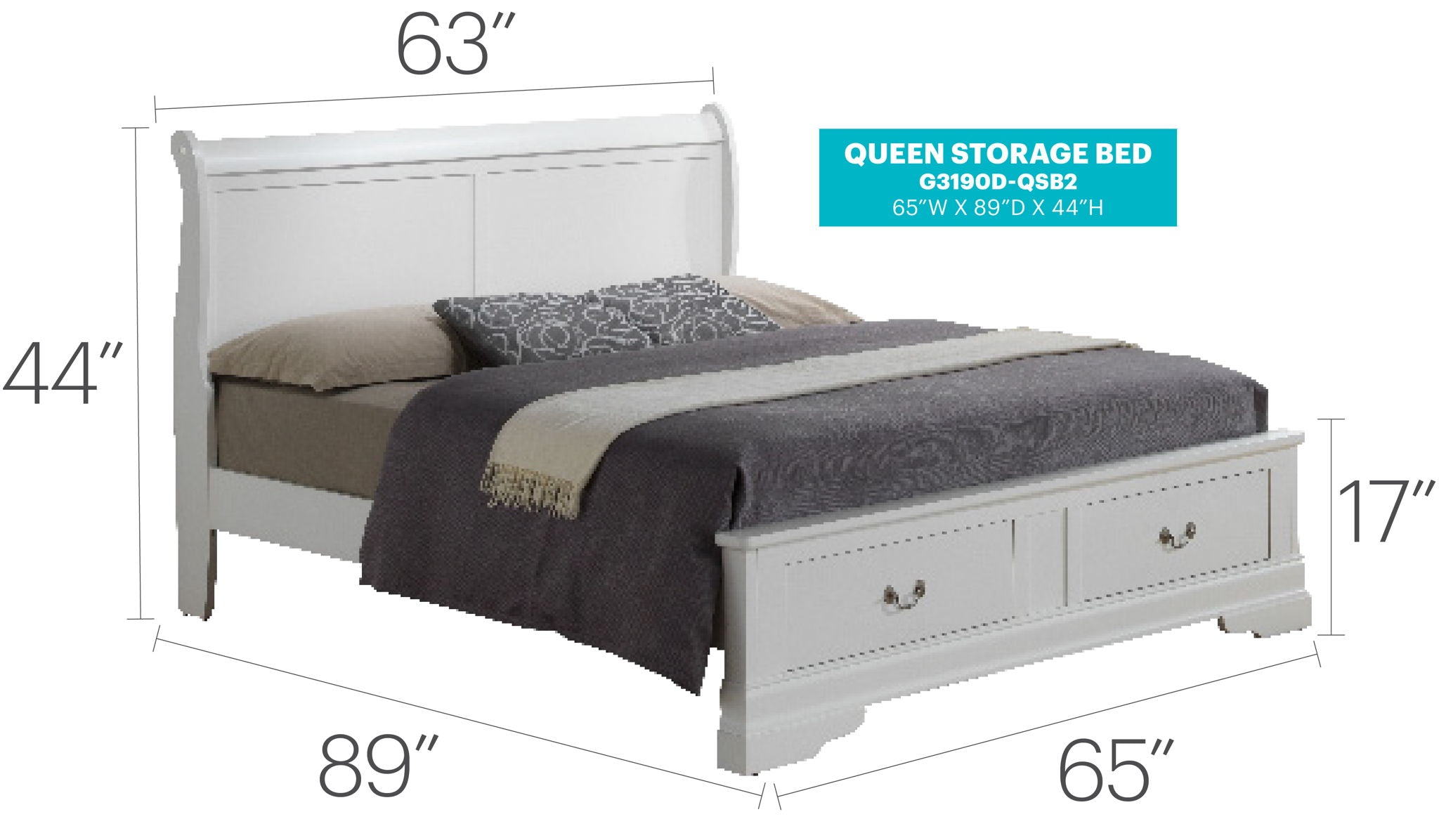 Upholstered Panel Sleigh Bed Design