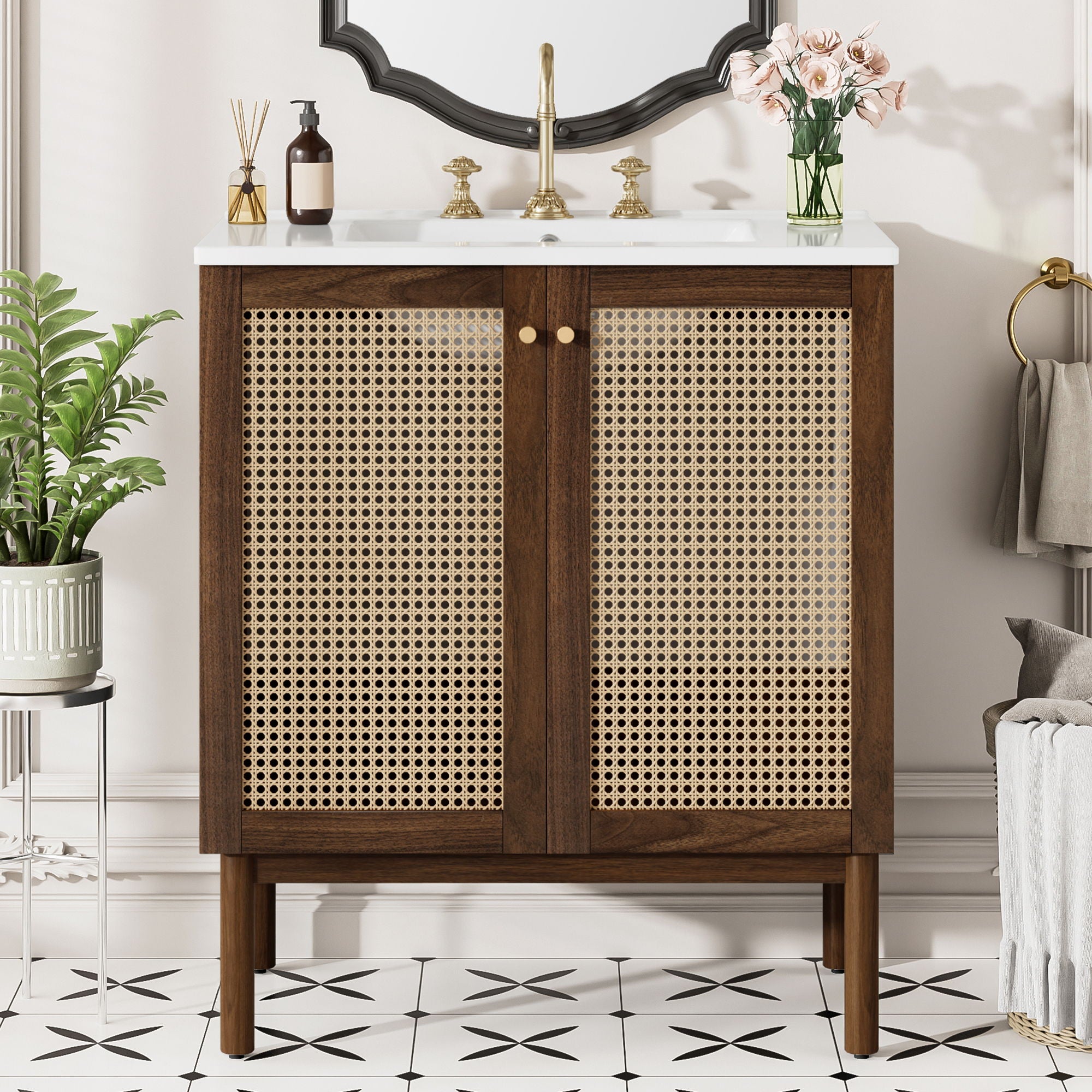 Bathroom Vanity Cabinet With Doors, Soft Close Design