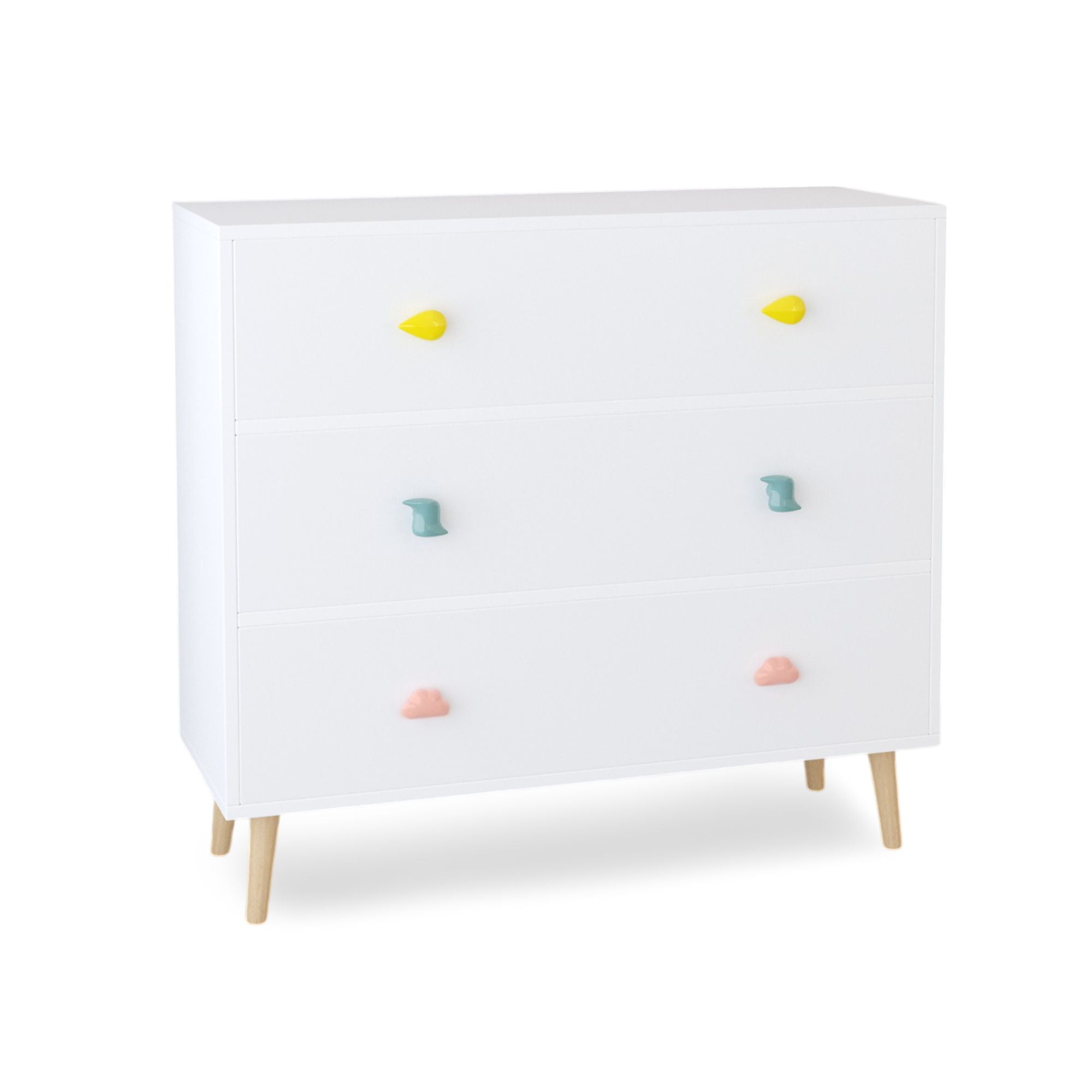 3 Drawer Dresser, Storage Cabinet With Anti Tip Safety
