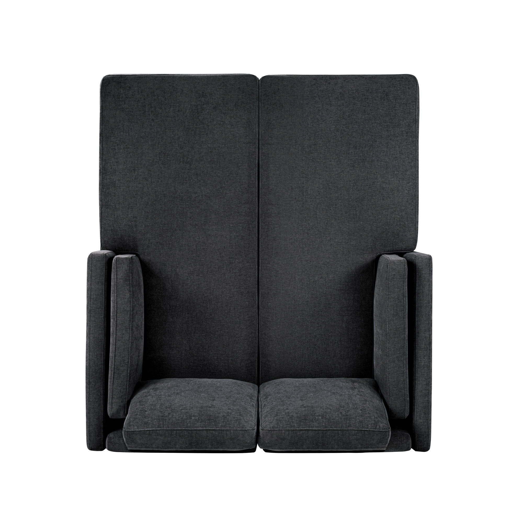 Chaise Lounge Sofa Bed With Dual Layer Armrests For Living Room