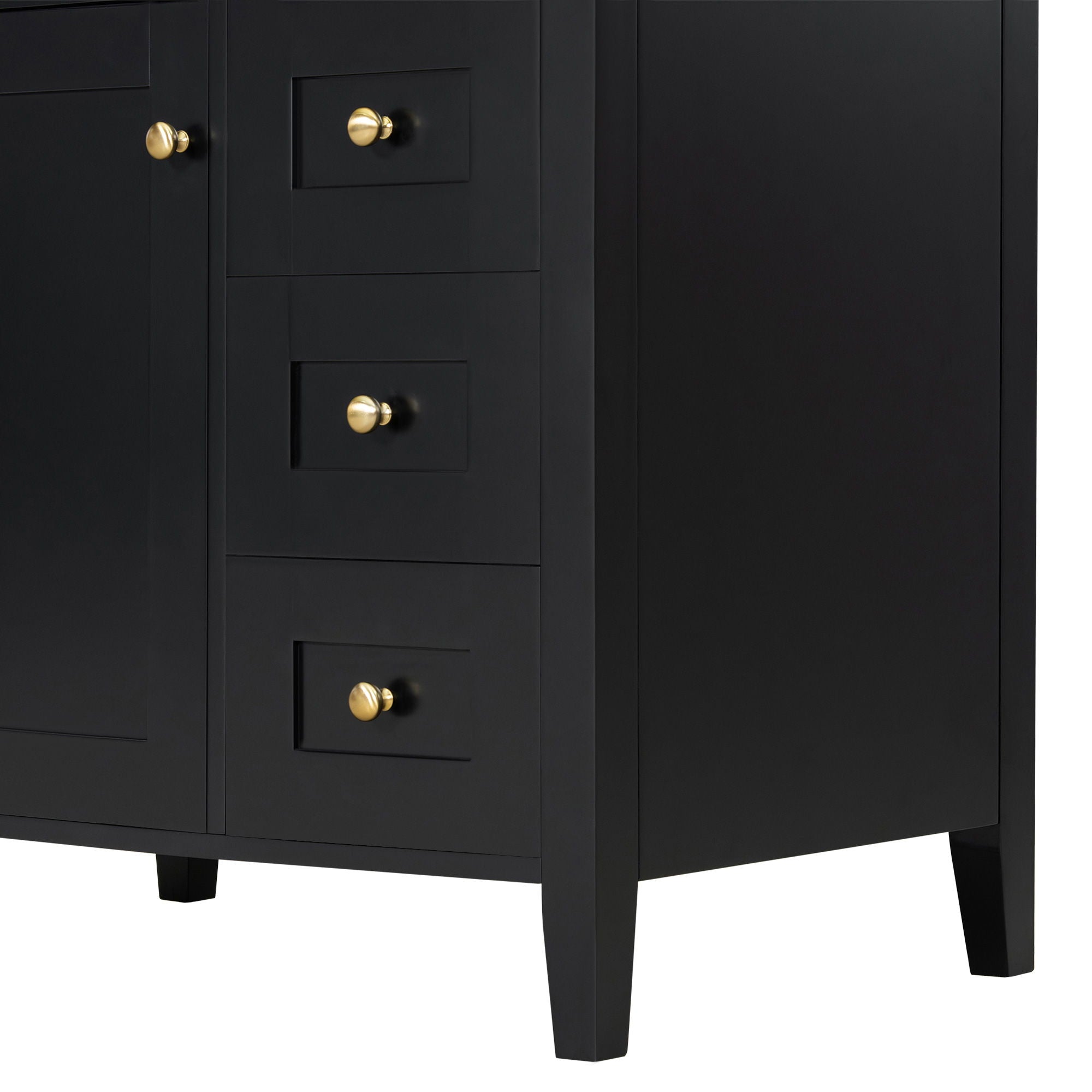 Bathroom Vanity With Sink, 3 Drawers And Adjustable Shelf