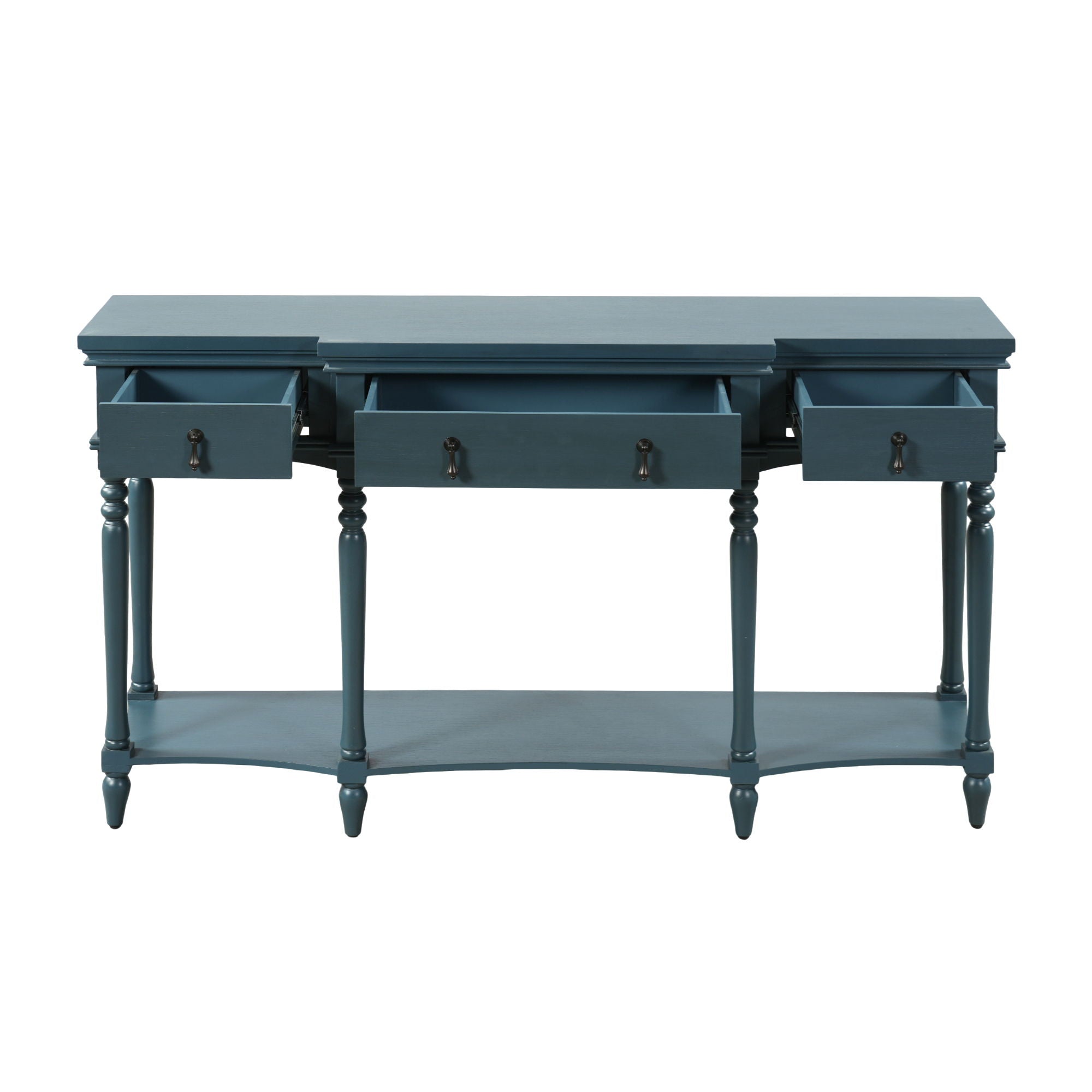 Retro Console Table With 3 Soft Close Drawers