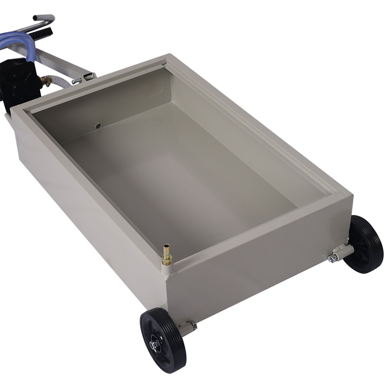 Heavy Duty 20 Gallon Low Profile Oil Drain With Pump Polypropylene - Gray