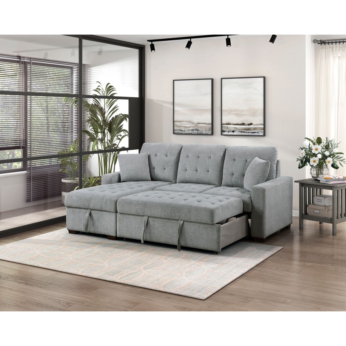 Waitsfield - Sectional With Chaise, Pull-Out Bed And Hidden Storage