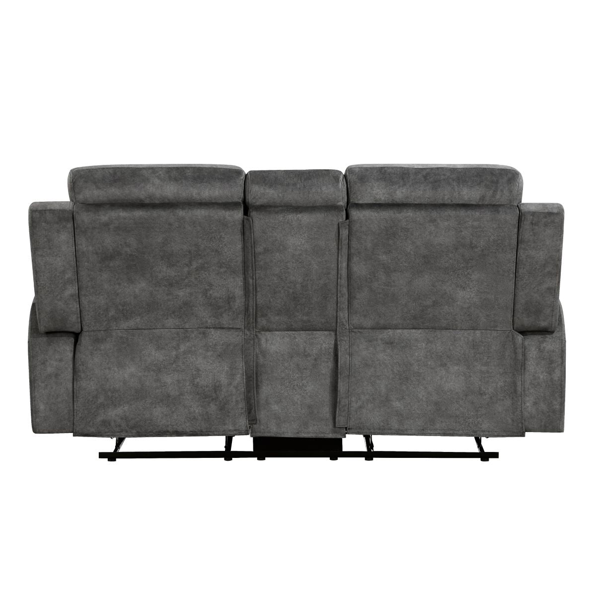 Muncie - Double Reclining Loveseat With Center Console - Brownish Gray