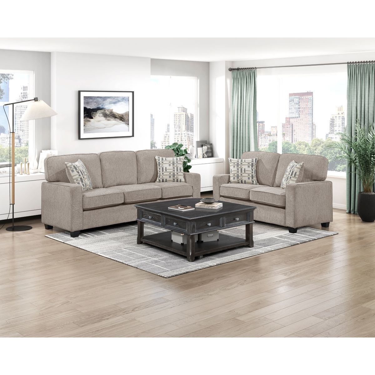 Frances - Loveseat - Taupe