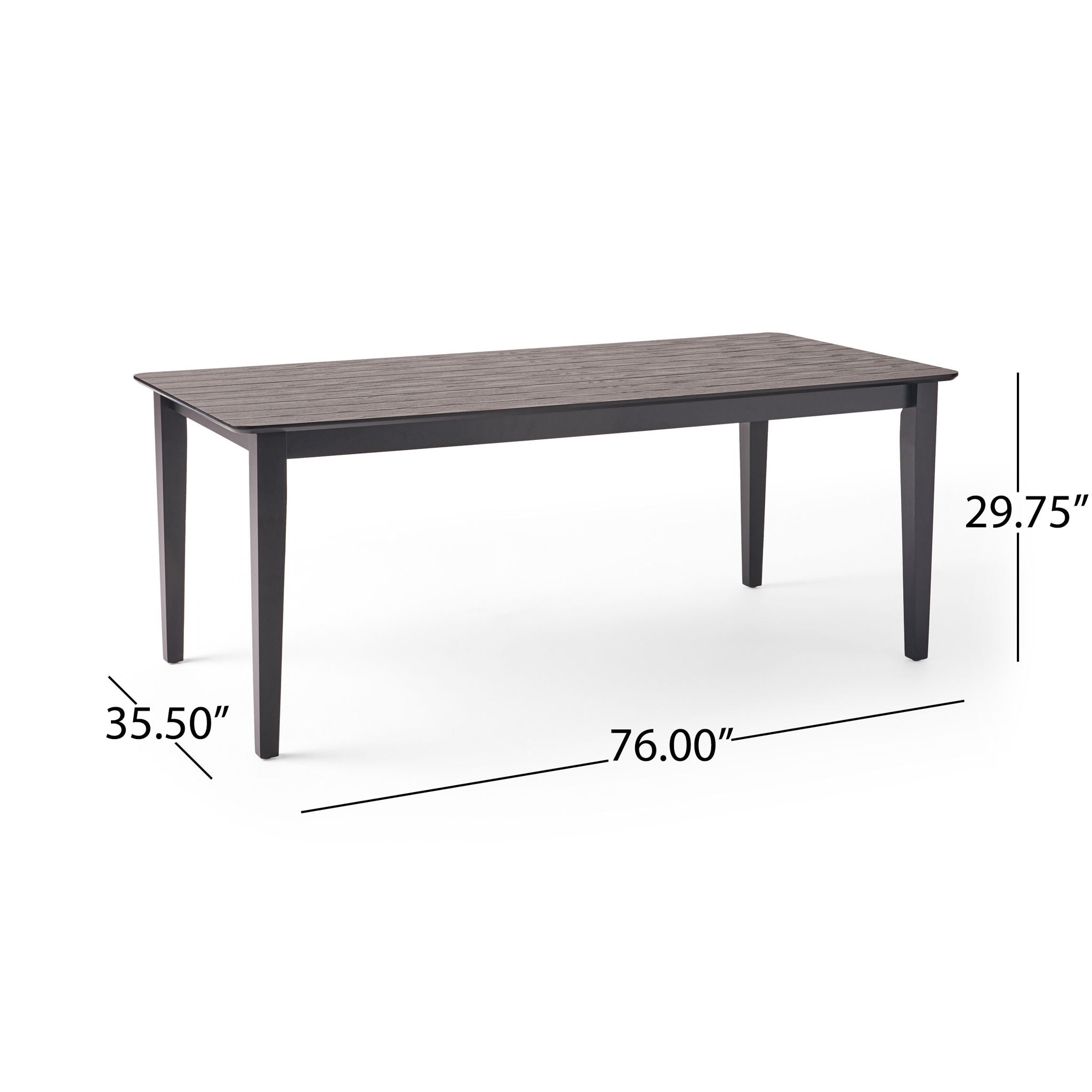Farmhouse Charm Dining Table With Square Leg