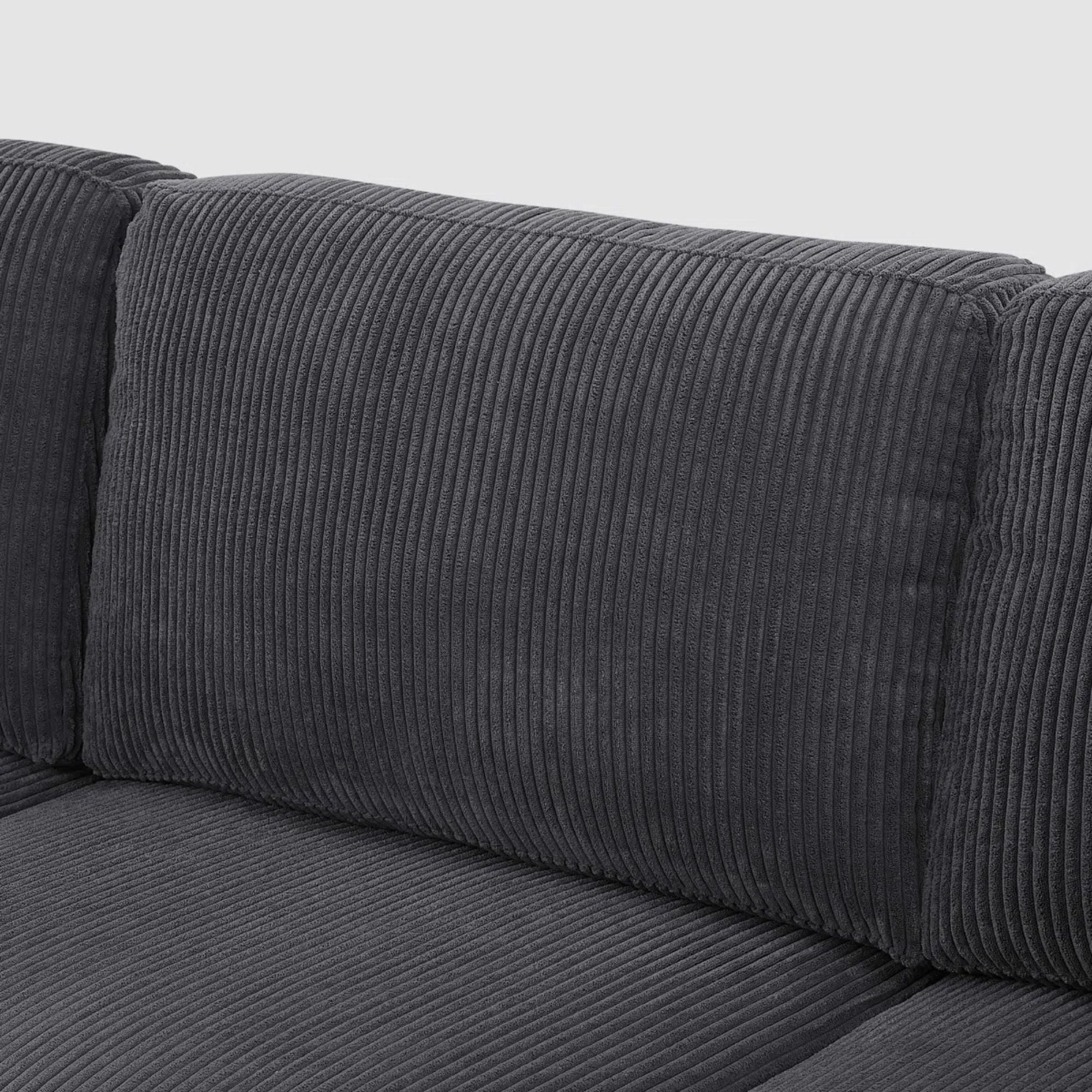 Upholstered Sectional With Toss Pillows