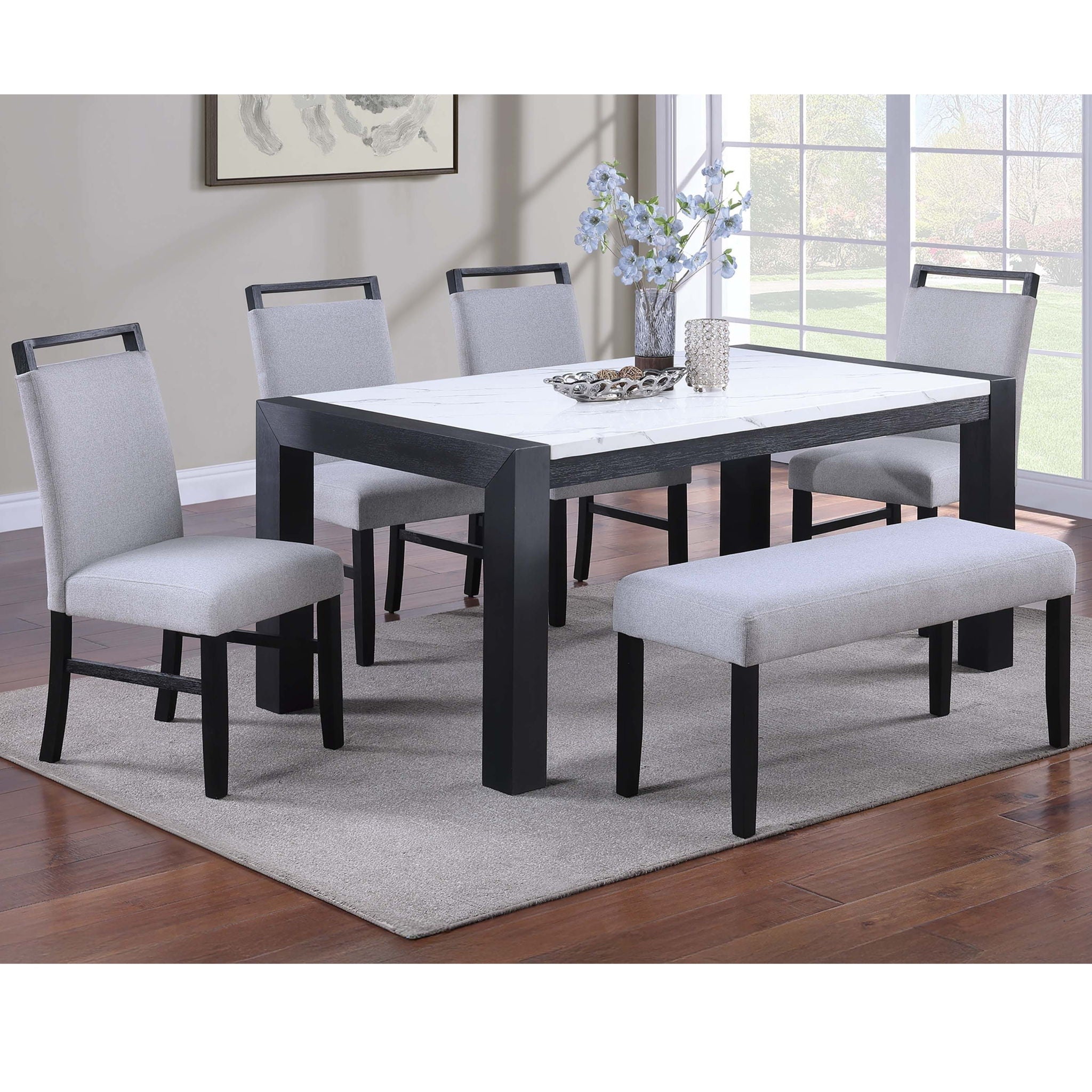 Contemporary Dining Bench Soft Upholstered