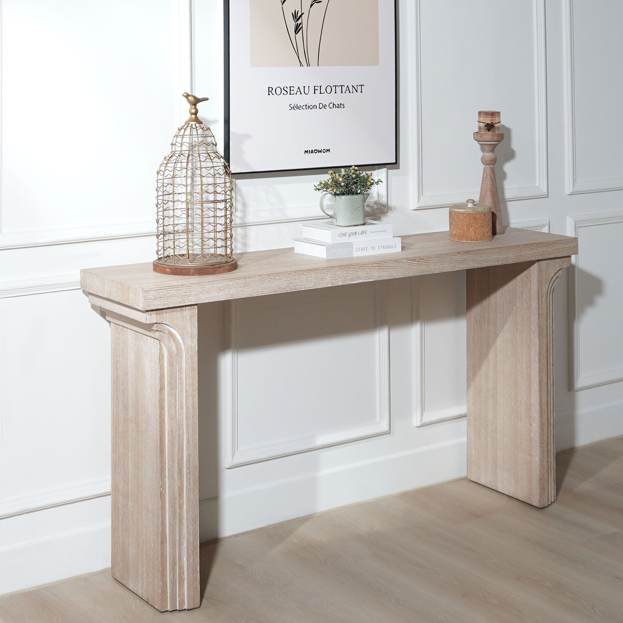 Console Table With Decorative Molding