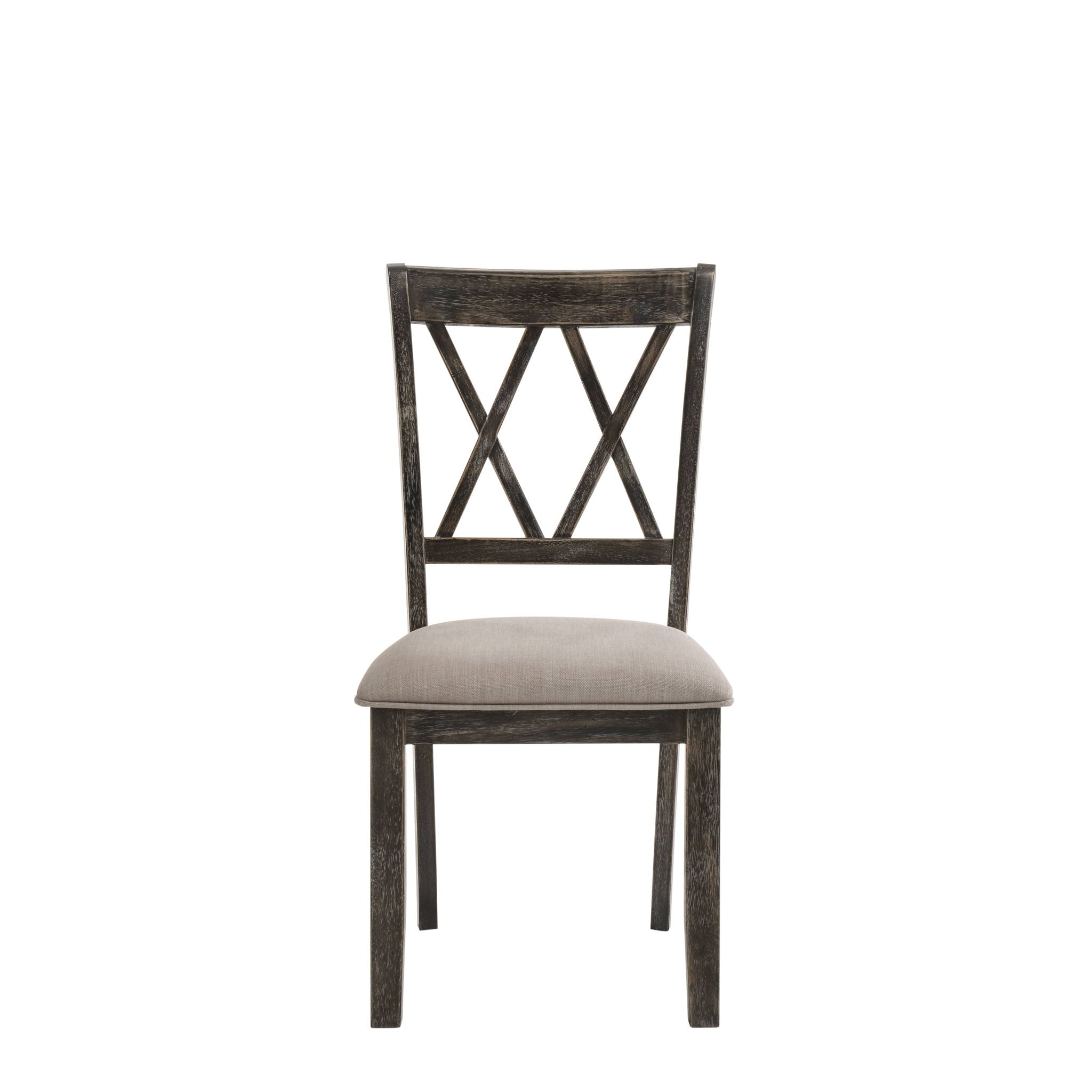 Claudia II - Weathered 7 Pieces Dining Room Set - Gray