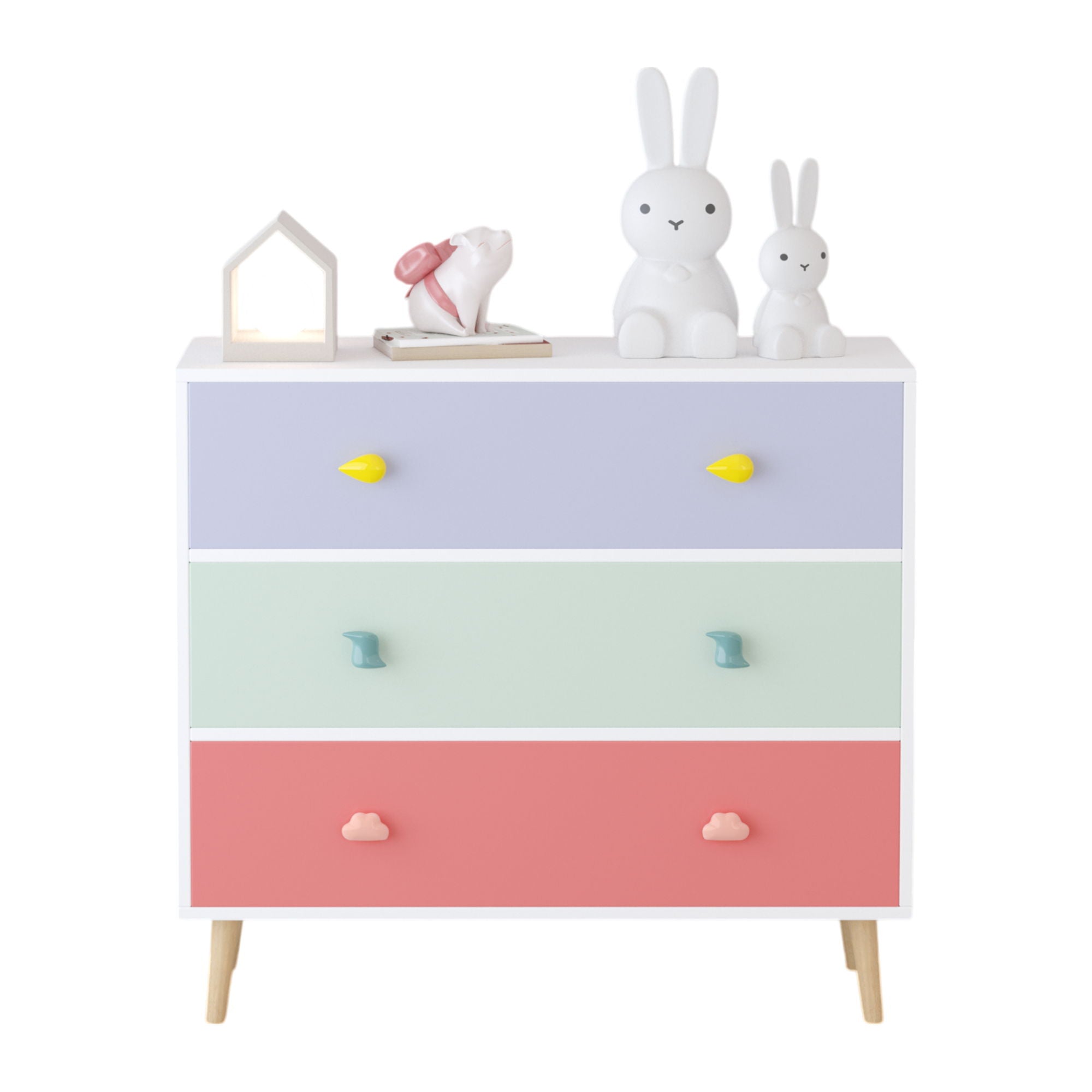 3 Drawer Dresser, Storage Cabinet With Anti Tip Safety