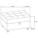 Stonenesse Rectangular Upholstered Storage Ottoman Grey