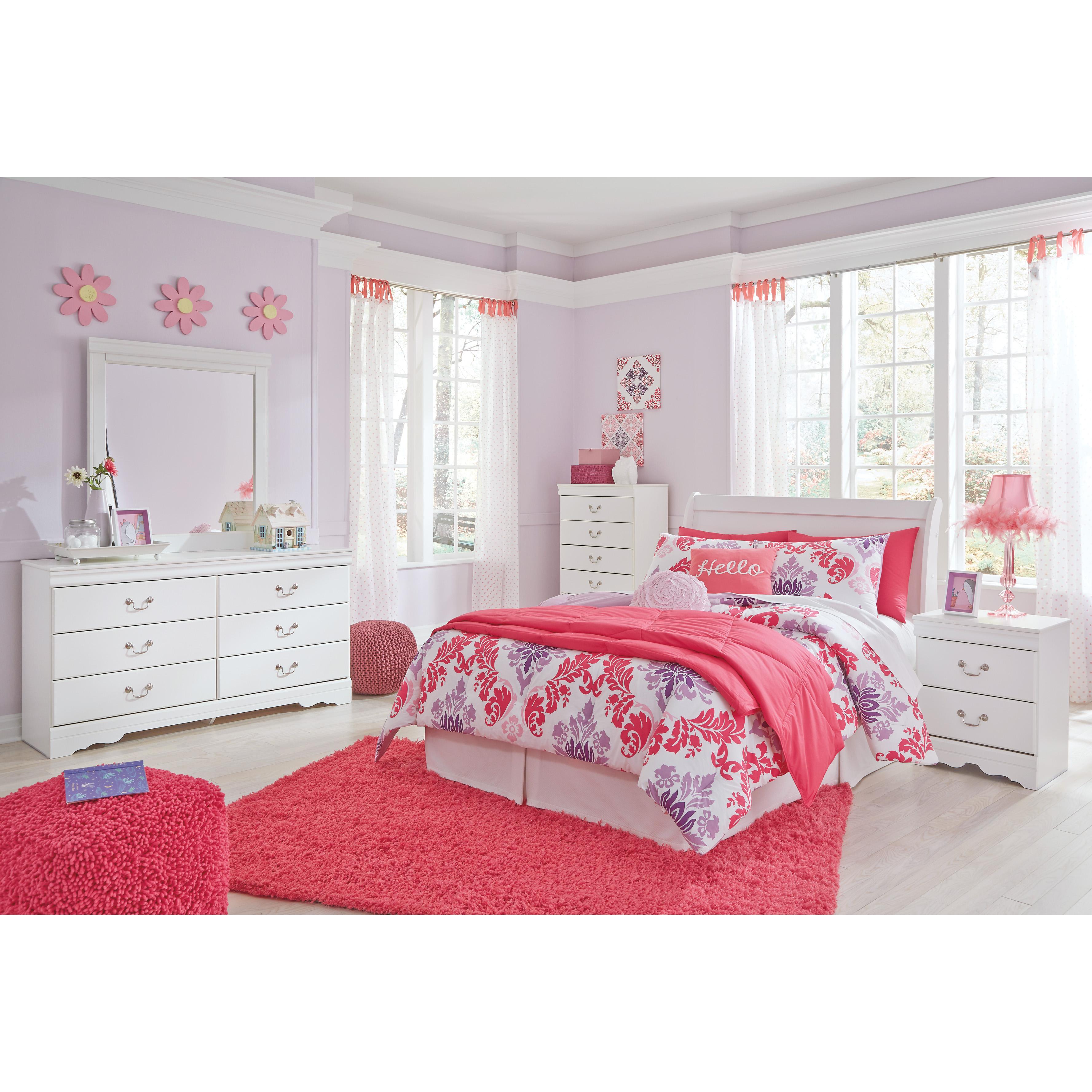 Signature Design by Ashley Anarasia B129 Full Sleigh Headboard & Frame IMAGE 2